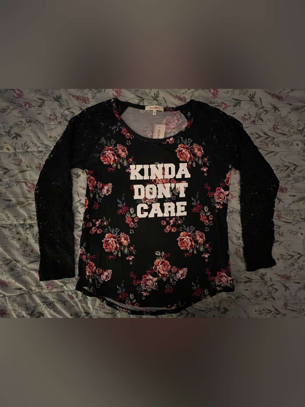 Kinda Don’t Care Floral Lace Blouse